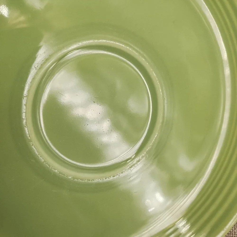 Vintage Pre 1972 Fiesta Light Green Chartreuse Saucers Lot of 2 Fiestaware VG